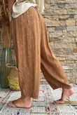 Kiti Paisley Damask 7/8 Barrel Leg Pant Walnut